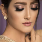 Female model in wedding bridal makeup