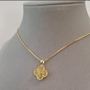 Gold Clover Pendant Necklace _ Elegant Minimal Jewelry _ Curated by Jaisleen Abhisekha